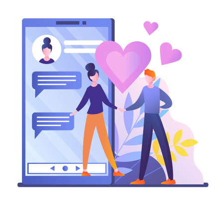 Love online conceptのイラスト素材