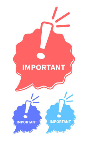 Important Speech Bubble Setのイラスト素材