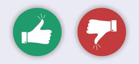 Like and Dislike stickersの写真素材