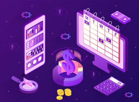 Financial audit conceptのイラスト素材