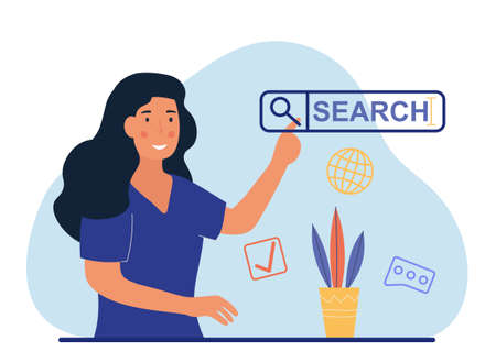 Searching Browsing conceptのイラスト素材