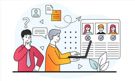 Employee selection conceptのイラスト素材