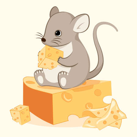 Cute Cartoon Mouseのイラスト素材