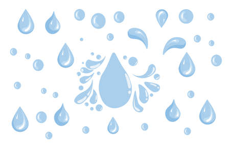 Blue water drop conceptのイラスト素材