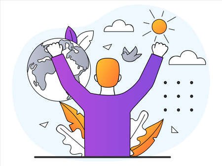 Caring for environment concept