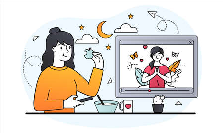 Pre dawn meal conceptのイラスト素材