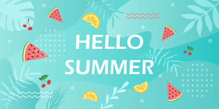 Colorful Summer backgroundのイラスト素材