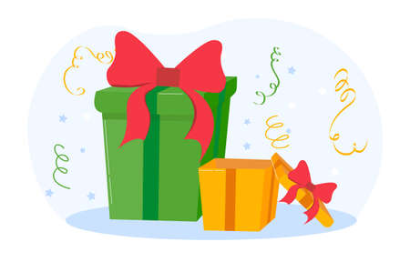 Surprise gift box for birthday celebration.のイラスト素材
