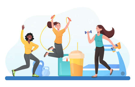Exercise and nutritionのイラスト素材