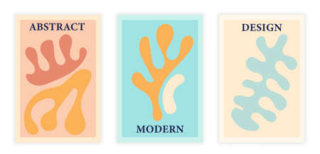 Set of cute matisse abstract art illustrations