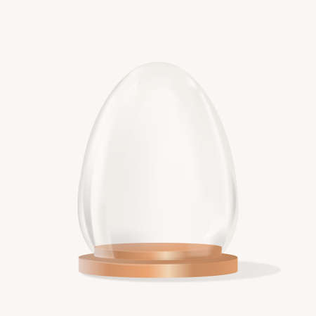 Modern empty snow globe on white backgroundのイラスト素材