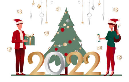 New Year 2022 vectorのイラスト素材
