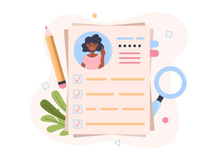 Curriculum vitae or CVのイラスト素材