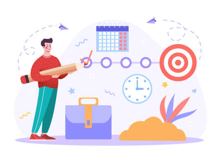 Project goal trackingのイラスト素材