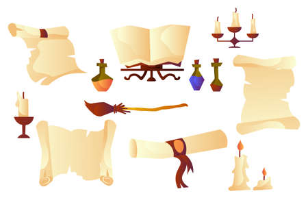Cartoon parchment rollsのイラスト素材