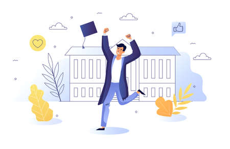 Graduated student conceptのイラスト素材