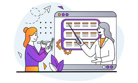 Online consultation with psychologistのイラスト素材