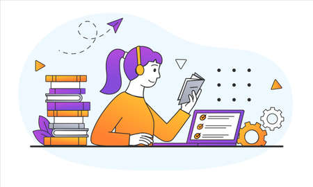Online education conceptのイラスト素材