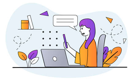 Home Office conceptのイラスト素材