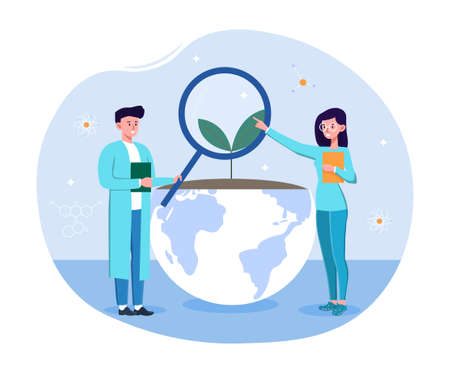 Ecology research conceptのイラスト素材