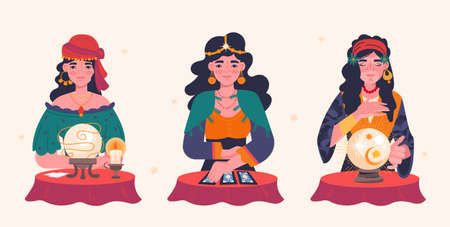 Beautiful fortune tellersのイラスト素材