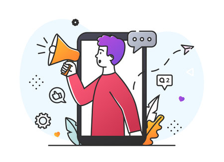 Internet advertisement conceptのイラスト素材