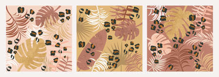 Abstract set of postersのイラスト素材