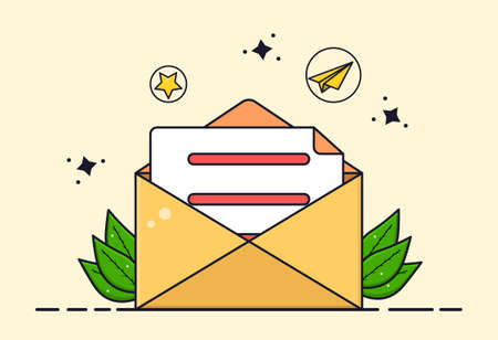 Flat mail sendingのイラスト素材
