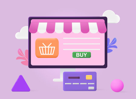Online shopping conceptのイラスト素材