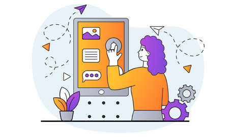 Development of ui design conceptのイラスト素材