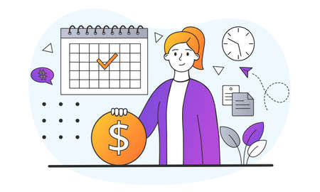 Salary or Payroll Conceptのイラスト素材