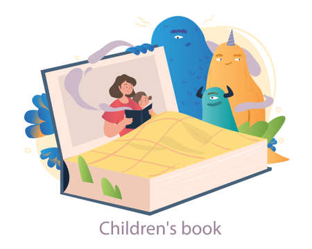 Books for children conceptのイラスト素材