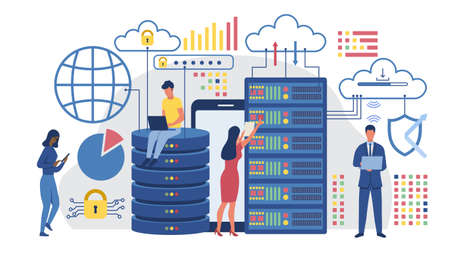 Visualization of information data conceptのイラスト素材
