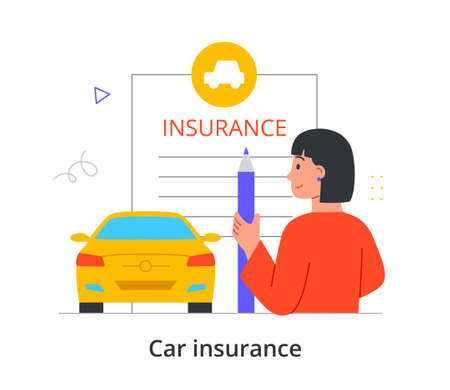 Car insurance conceptのイラスト素材
