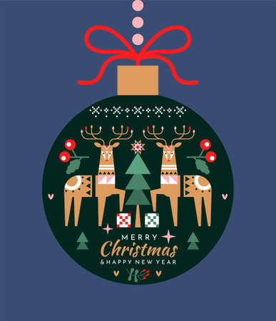 Abstract Christmas ballのイラスト素材