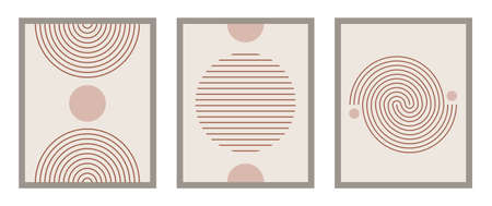 Set of abstract postersのイラスト素材