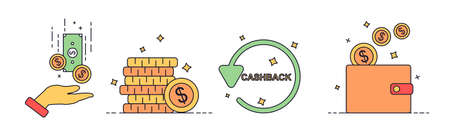 Cashback icon setのイラスト素材