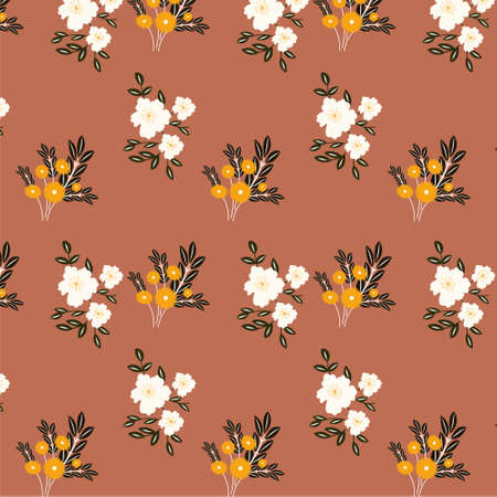 Seamless spring pattern with flowersのイラスト素材