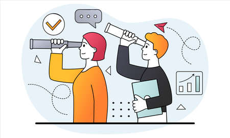 Business search conceptのイラスト素材