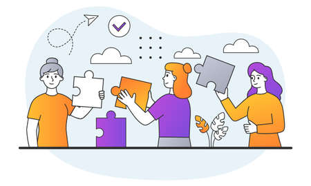 Concept of partnership and teamworkのイラスト素材