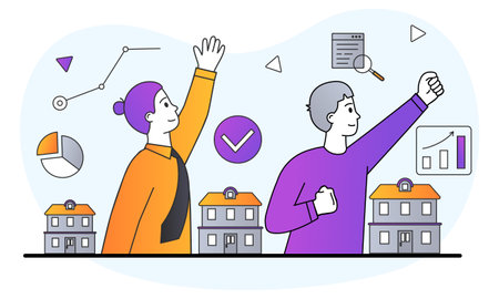 Real estate business conceptのイラスト素材