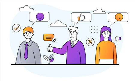 Customer review conceptのイラスト素材