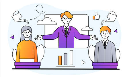 Professional growth of employees conceptのイラスト素材