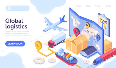 Logistics Company Conceptのイラスト素材