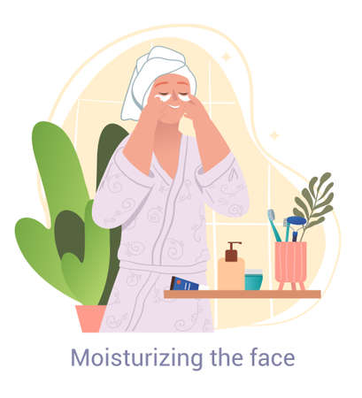 Eyelid Skin Care conceptのイラスト素材
