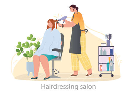 Beauty salon for women conceptのイラスト素材
