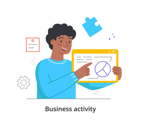 Business presentation conceptのイラスト素材
