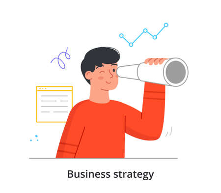 Business vision conceptのイラスト素材