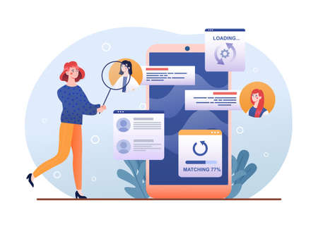 Staff recruitment or employee hiring processのイラスト素材