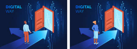 Digital way of business conceptのイラスト素材
